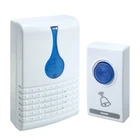 Беспроводной дверной звонок, 1 шт., на батарейках, со светодиодный Ной вспышкой, 32 звонка, диапазон 100 м, для дома, офиса, отеля