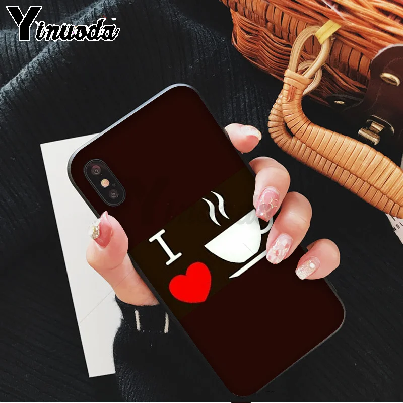 Yinuoda Coffee Wine Cup Novelty Fundas Phone Case Cover for Apple iPhone 8 7 6 6S Plus X XS MAX 5 5S SE XR 11 11pro