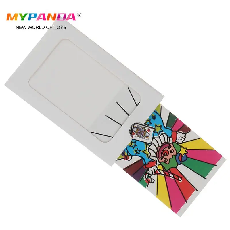

Clown Color Changing Card Magic Tricks ( 10*7cm ) Illusions Street Mentalism Stage Magic Props Kid Children Toy