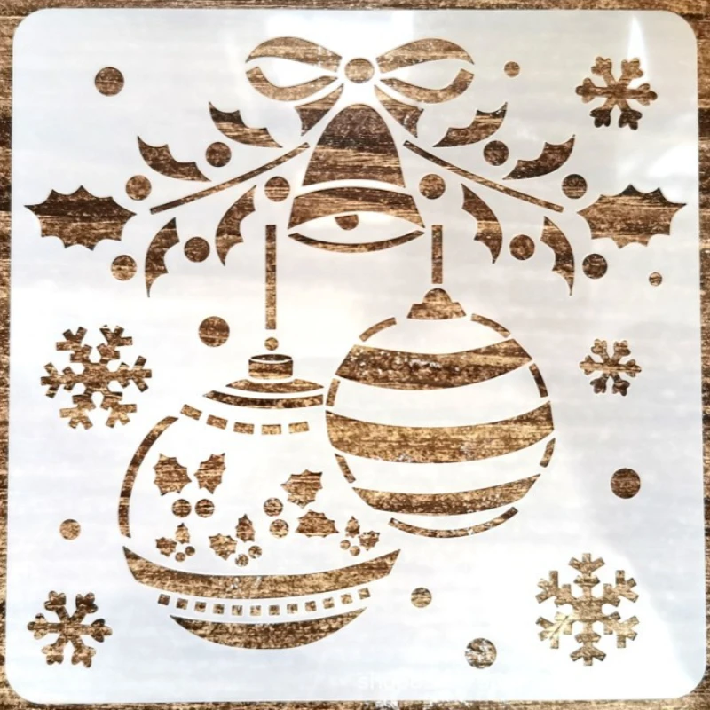 Трафарет с изображением снеговика Санта-Клауса | Канцтовары для офиса и дома