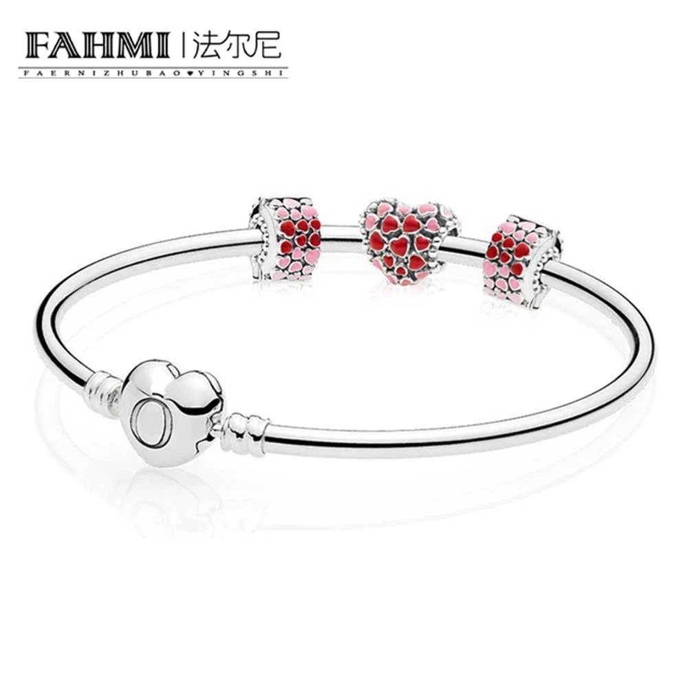 

2020 925 Sterling silver Burst of Lovers Jewelry Gift Set Clear CZ fit DIY Original charm Bracelets jewelry A set of prices