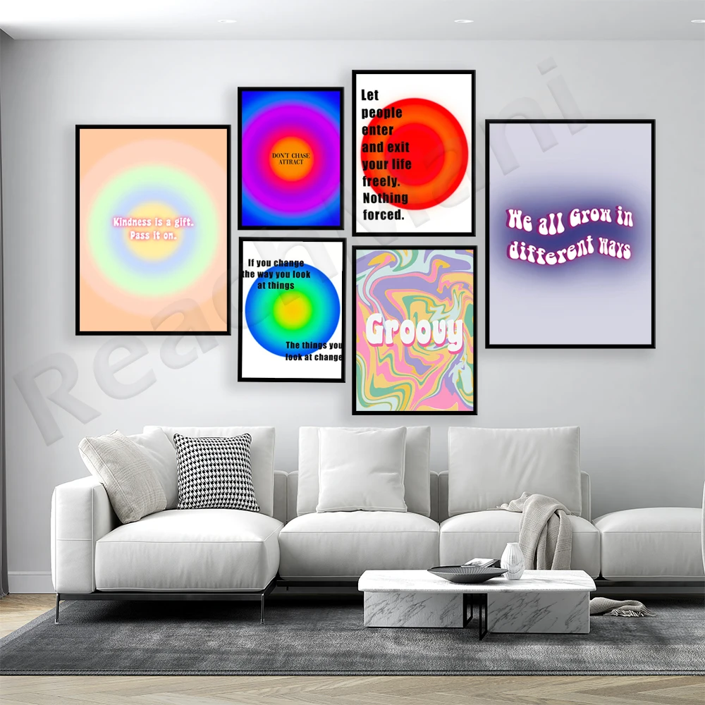 

No forced printing, goodwill, love, soul, successful inspiration, change of opinion quote, colorful gradient circle halo art pos