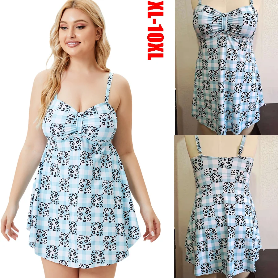 

Женский купальник XL-10XL, лето 2022, танкини, накидка из двух частей, пляжная одежда, комплект бикини с подкладкой, женский купальник