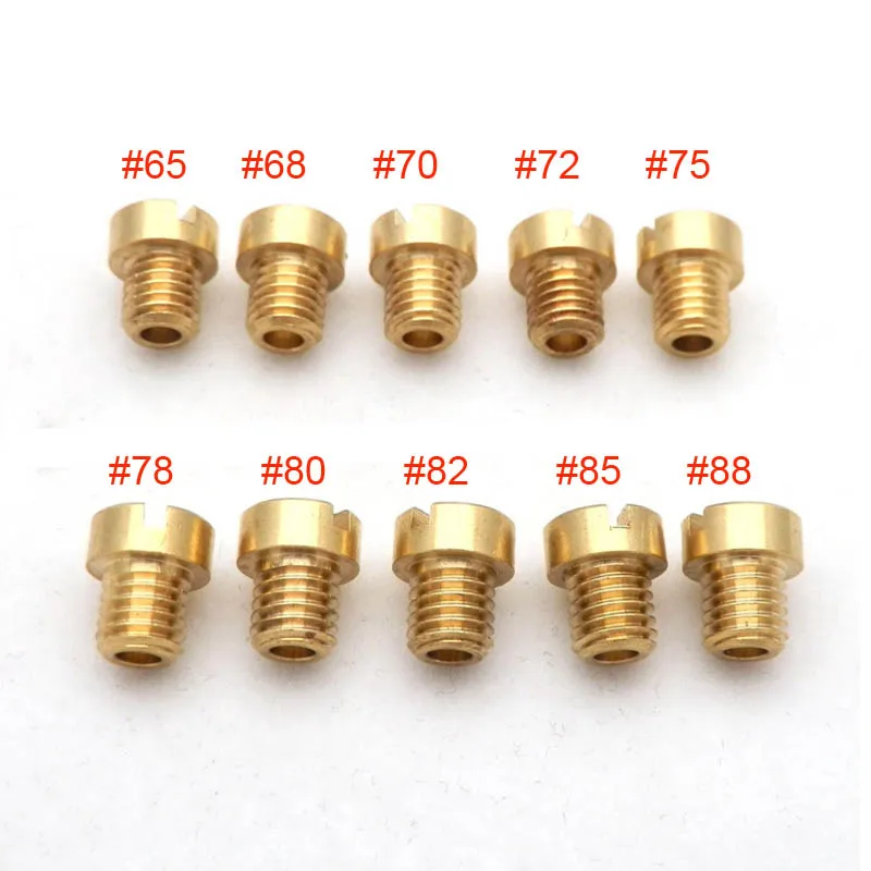 

10 шт./компл. основной жиклер M5 5 мм для карбюратора Dellorto SHA PHBG NC T5 JNC Tomos A35 Targa LX Sprint Размер от 40 до 200