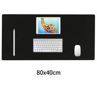 double side portable large mouse pad gamer waterproof pu leather suede desk mat computer mousepad keyboard table cover 80x40
