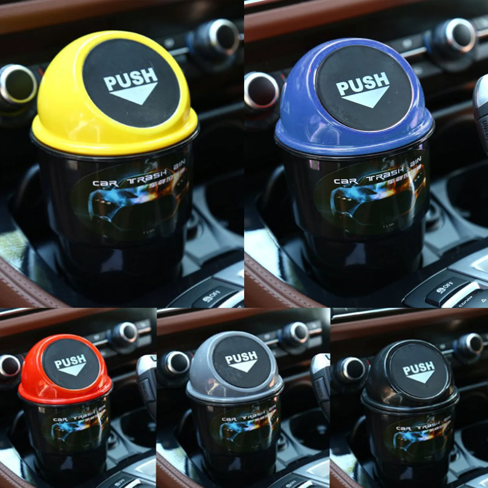 

Car Trash Can Organizer Garbage Holder Can Auto Trash Dust Case Bin Box Car-styling Door Seat Back Visor Autobiles Trash Bin Bag