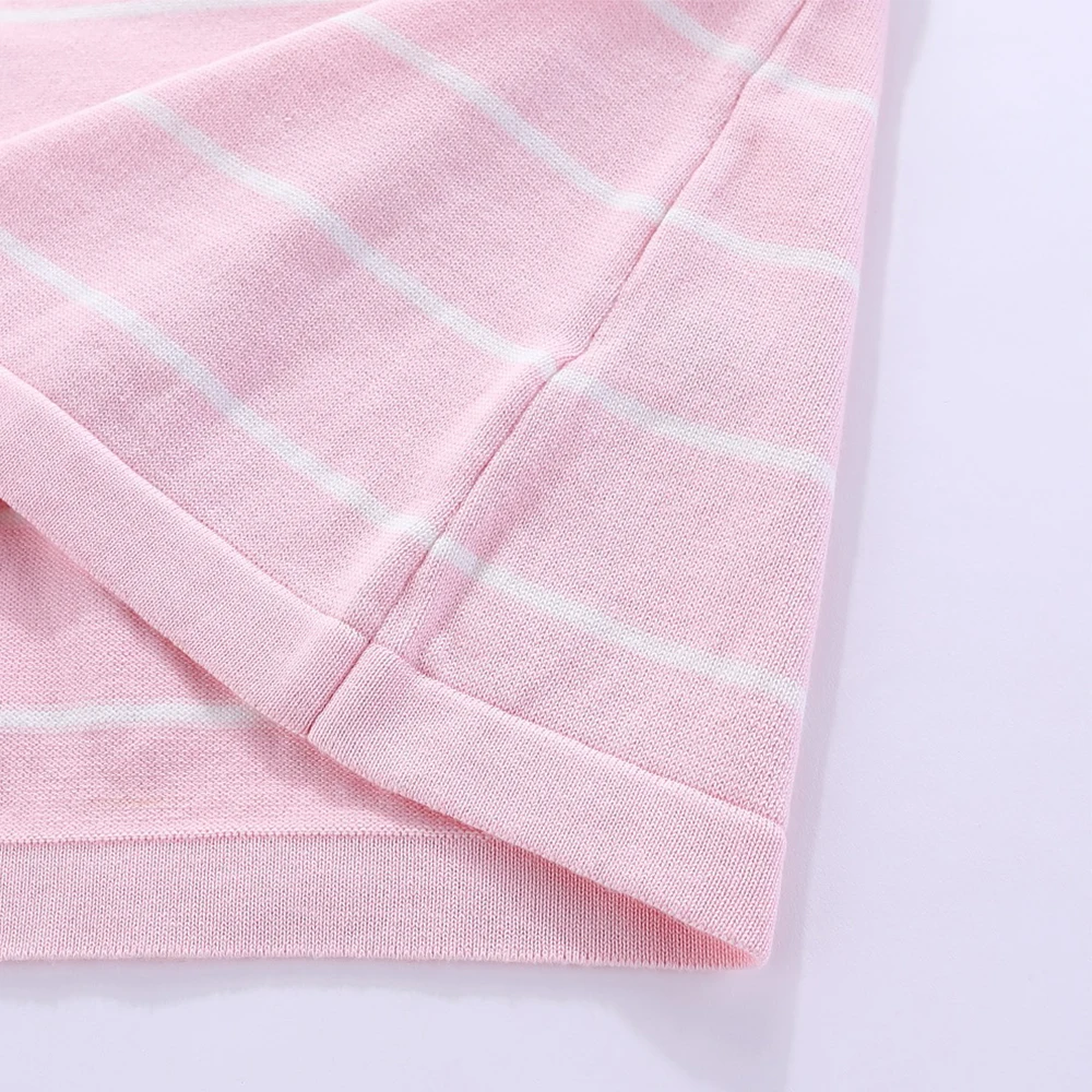 

Mudkingdom Little Cute Girls Sweater Dresses with Bow Stripe Round Collar Cotton Dress