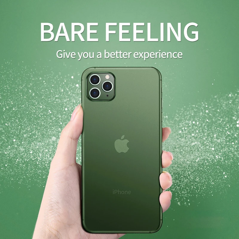 0 2mm ultra thin hard matte pp phone case for iphone 11 pro xs max x xr 8 7 6s plus 8plus 7plus transparent silicone cover logo free global shipping