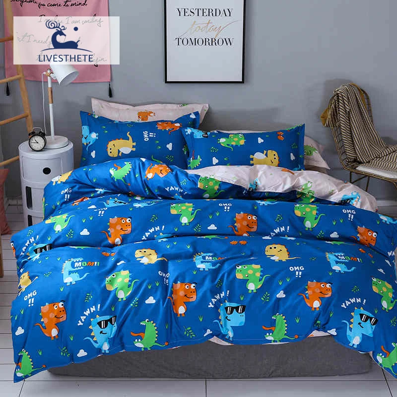 Liv Esthete мультфильм Динозавр детское мягкое постельное белье с принтом