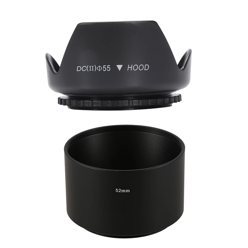 UV CAP HOOD CPL FLD ND Graduated Lens Filter Flower Hood 55mm &amp Camera Screw-In Mount 52mm Metal Tele Shade | Электроника