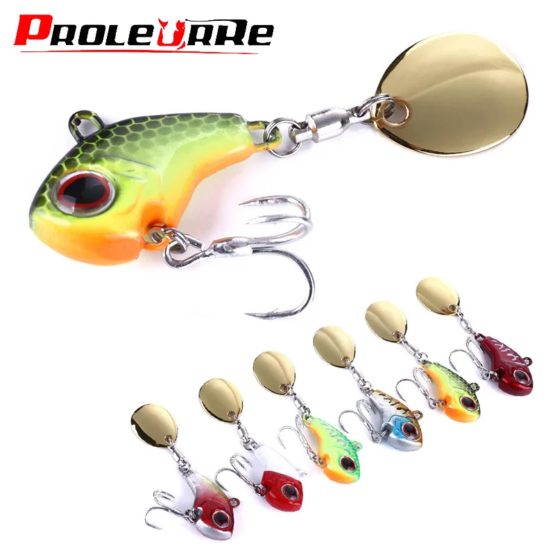 

1Pcs New Arrival Metal Mini VIB With Spoon Fishing Lure 9g 16g 22g Winter Ice Lures Fishing Tackle Crankbait Vibration Spinner