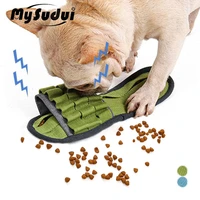 pet dog interactive toys training iq puzzle snuffling toy slow feeding treat food squeaker for toys funny chew slippers for dog