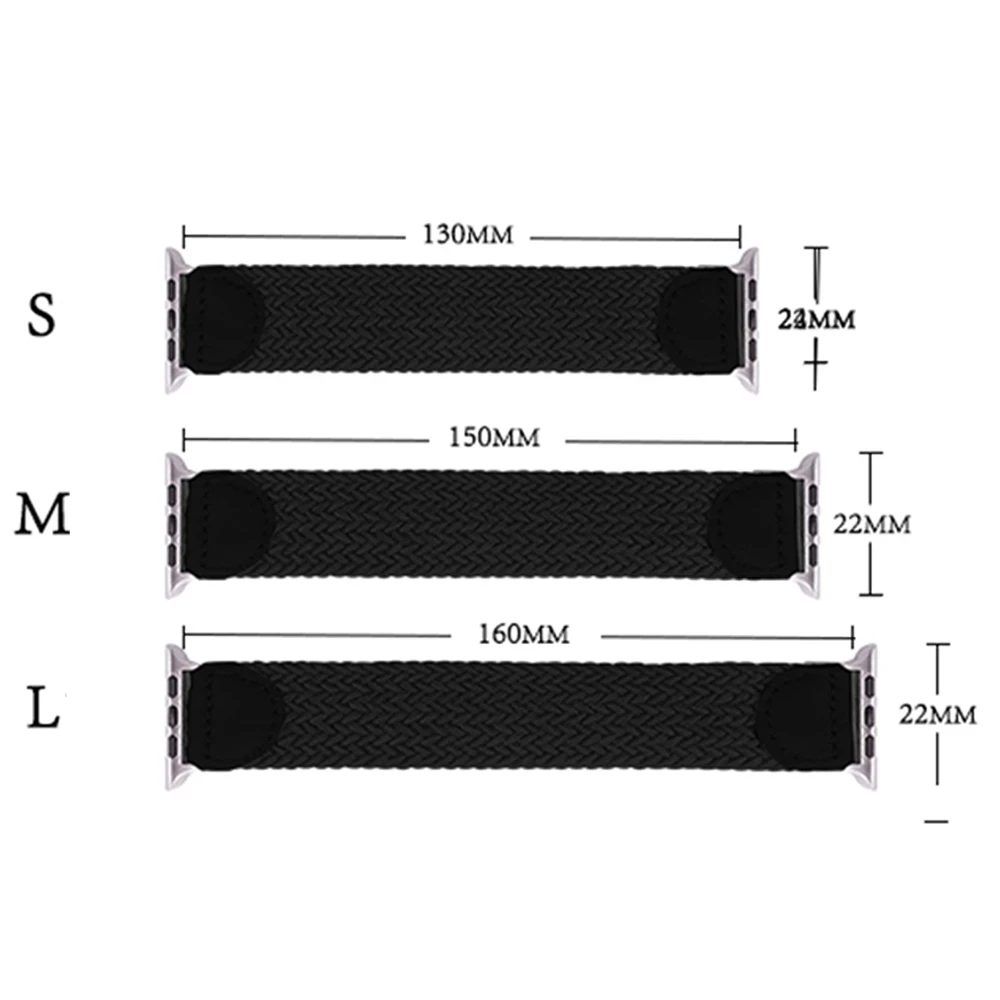 

Nylon Elastic Strap for Apple Watch 6 Se5 4 3 Band for IWatch Serie 5 Bands Belt Bracelet Braided Solo Loop 38mm 40mm 42mm 44mm