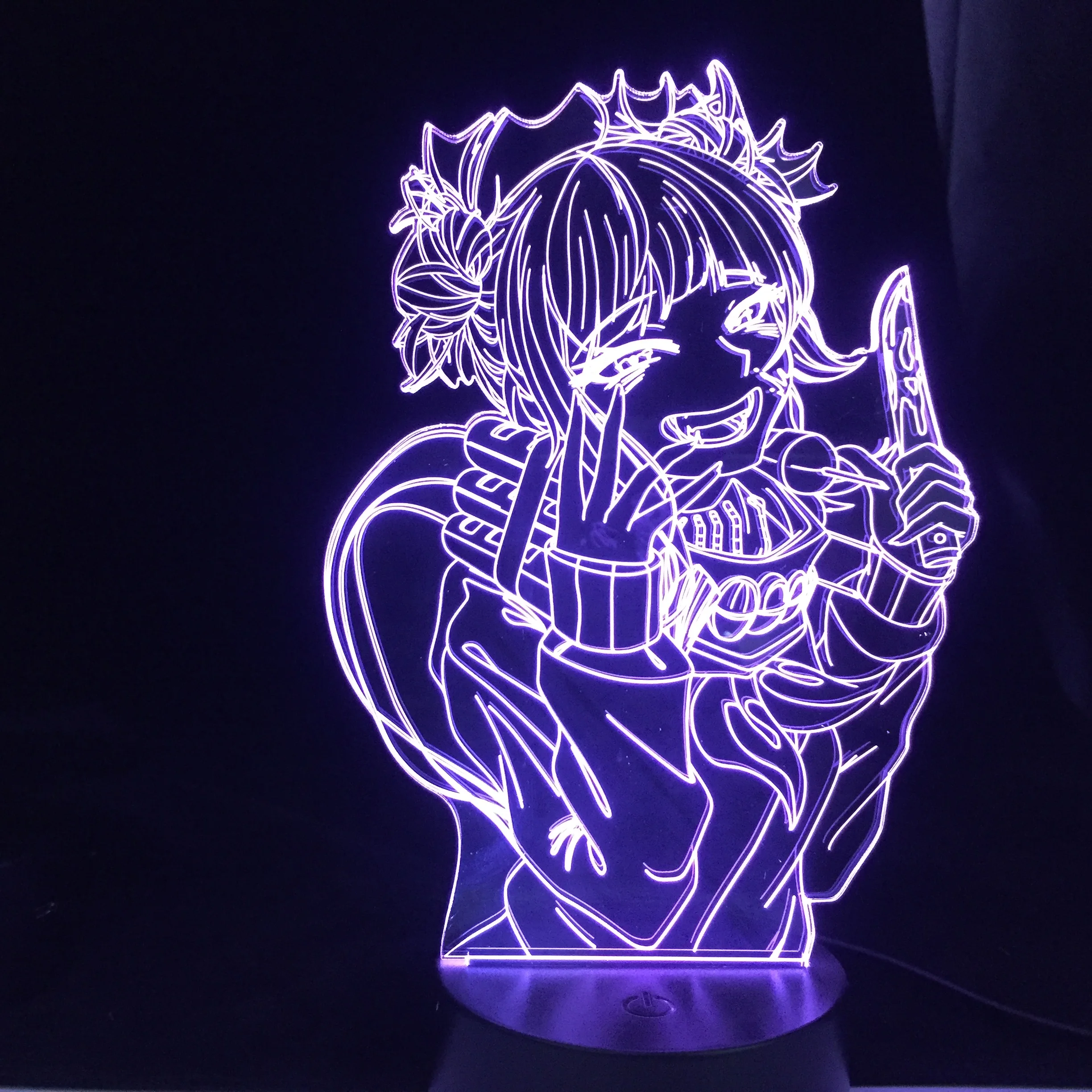 

My Hero Academia Himiko Toga Led Night Light for Bedroom Decor Gift Nightlight Anime 3d Lamp Himiko Toga My Hero Academia