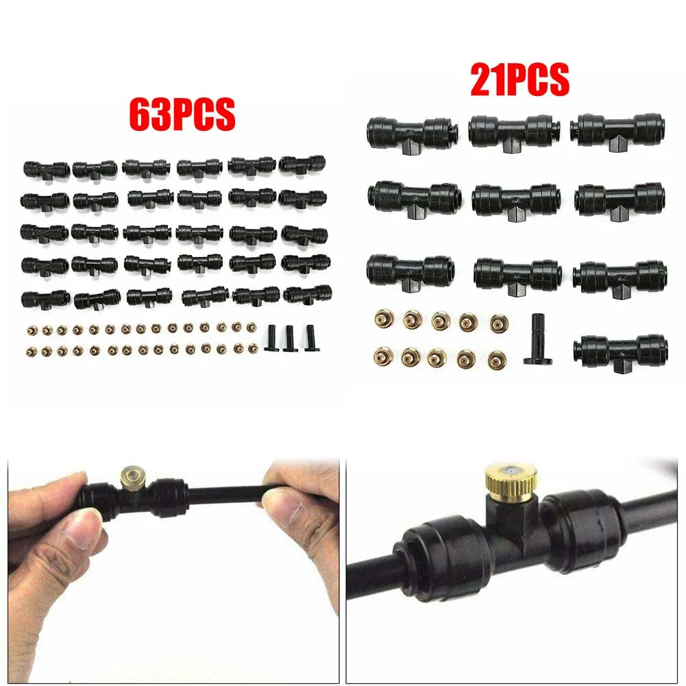 

Water Misting Nozzles Kit Cooling System Accessories Black Replacement