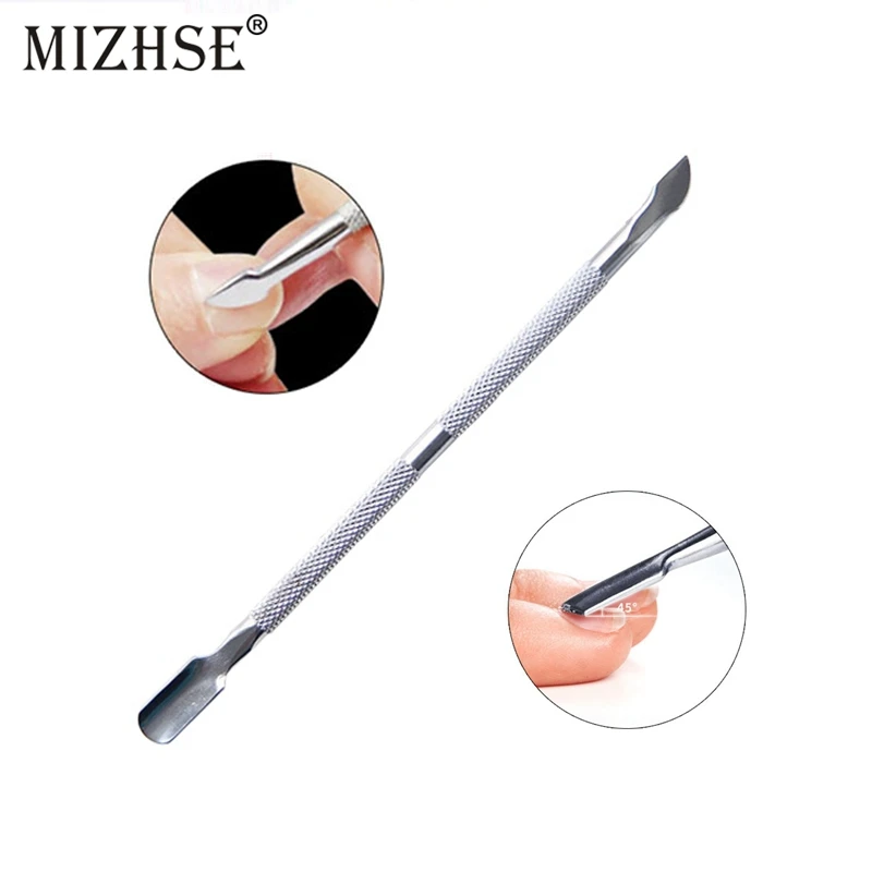 MIZHSE 1 шт. инструменты для нейл-арта из нержавеющей стали для удаления кутикулы Ложка-толкатель очиститель для ухода за ногтями Маникюр дизайн ногтей Педикюр инструмент