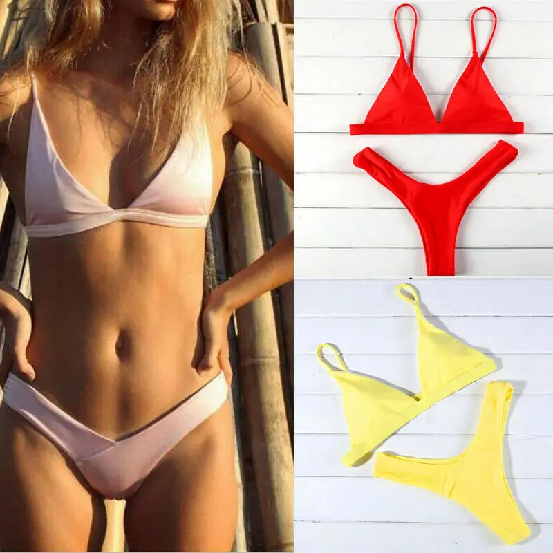 2019 модный тренд из двух частей женский летний бандажный купальник комплекты