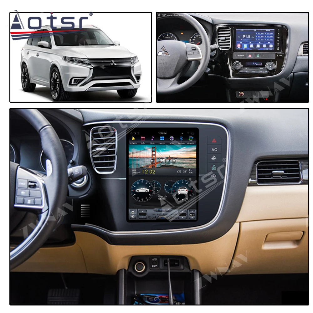 Автомобильный мультимедийный плеер Carplay Android 9 0 4 ГБ 64 GPS навигация для Mitsubishi OUTLANDER