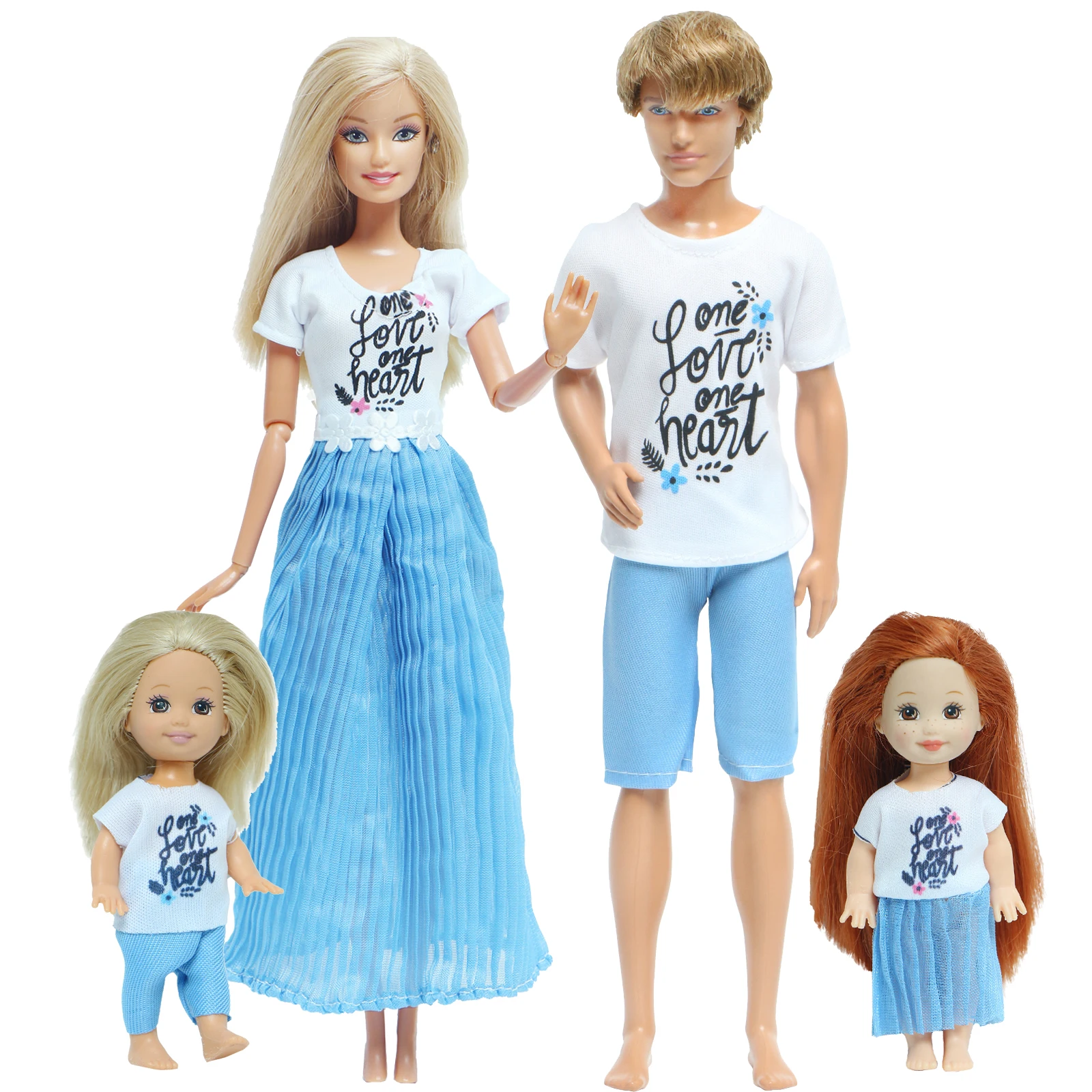 4 комплекта Кукольное платье для пар семейная летняя одежда мужская кукла