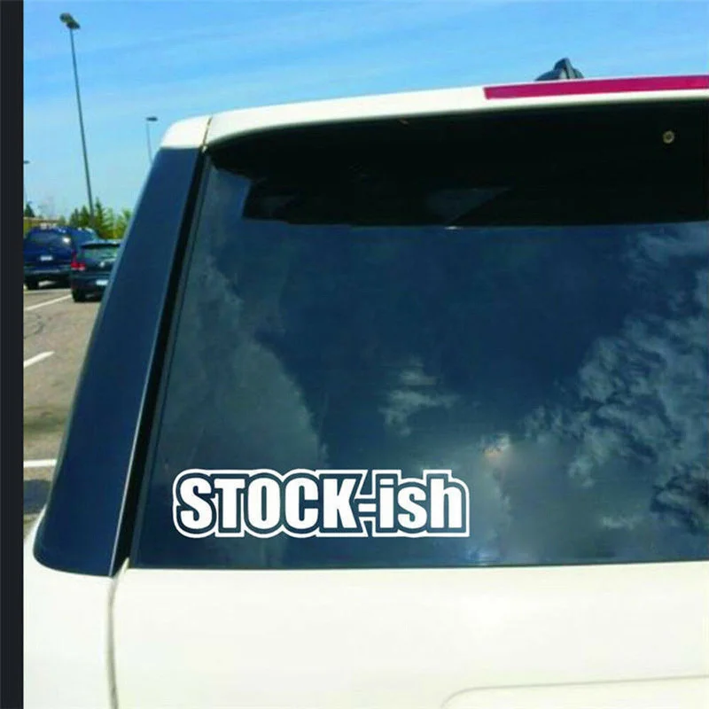 

STOCKish Letters Decal Car SUV Truck Vinyl Garnish Styling Sticker JDM Racing Body Window Sticker White Universal Exterior Parts