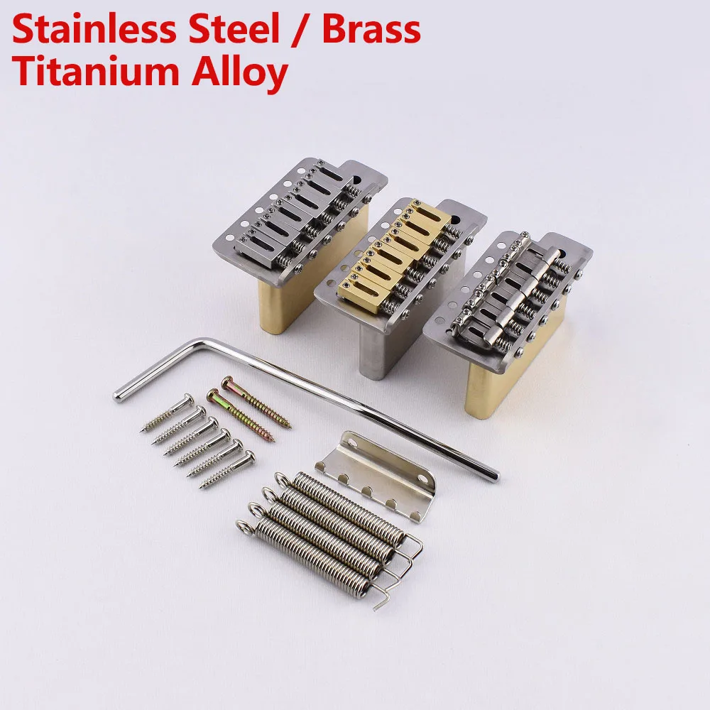 【Made in Japan】Super Quality 6 Points Tremolo System Bridge With Stainless Steel / Brass Saddle Block