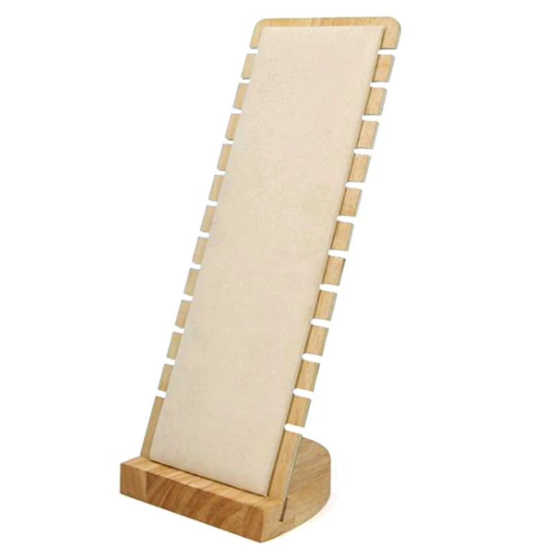 

4 Pcs Necklace Jewelry Stand Jewelry Display Stand Necklace Earrings Rack, 1 Pcs Beige & 3 Pcs White-Gold