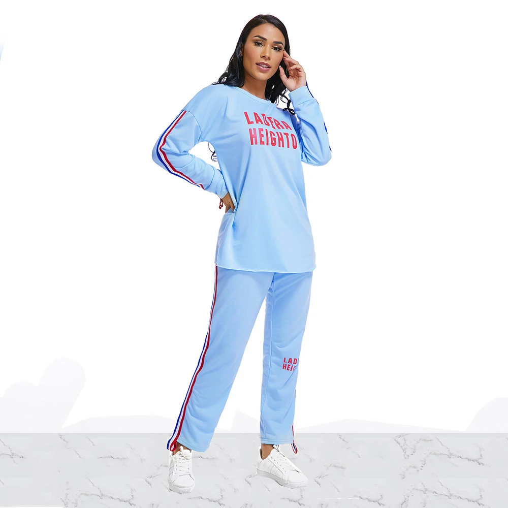 Весенне осенние женские спортивные костюмы Повседневная Свободная Толстовка с
