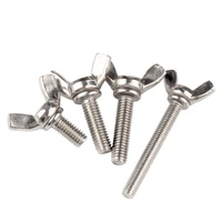 5pcs hand tighten screws butterfly bolt 304 stainless steel m3 m4 m5 wing thumb screw mechanical equipment hardware fasteners
