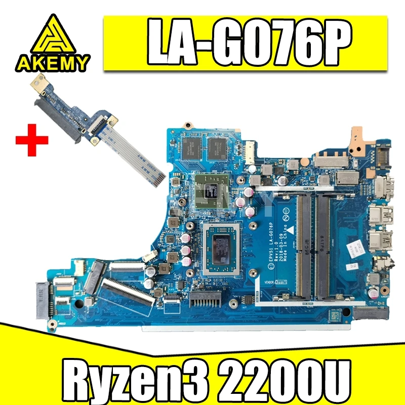 

AKemy для For HP 15-DB 15-DX серия материнская плата для ноутбука с Ryzen3 2200U CPU EPV51 LA-G076P L20668-601 100% Протестировано