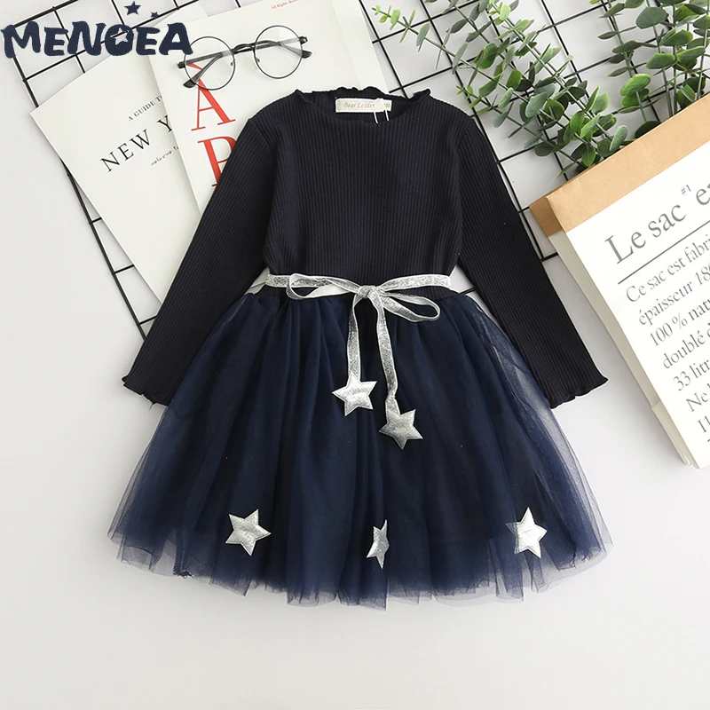 Menoea/плотное теплое платье для девочек Рождественские Свадебные вечерние