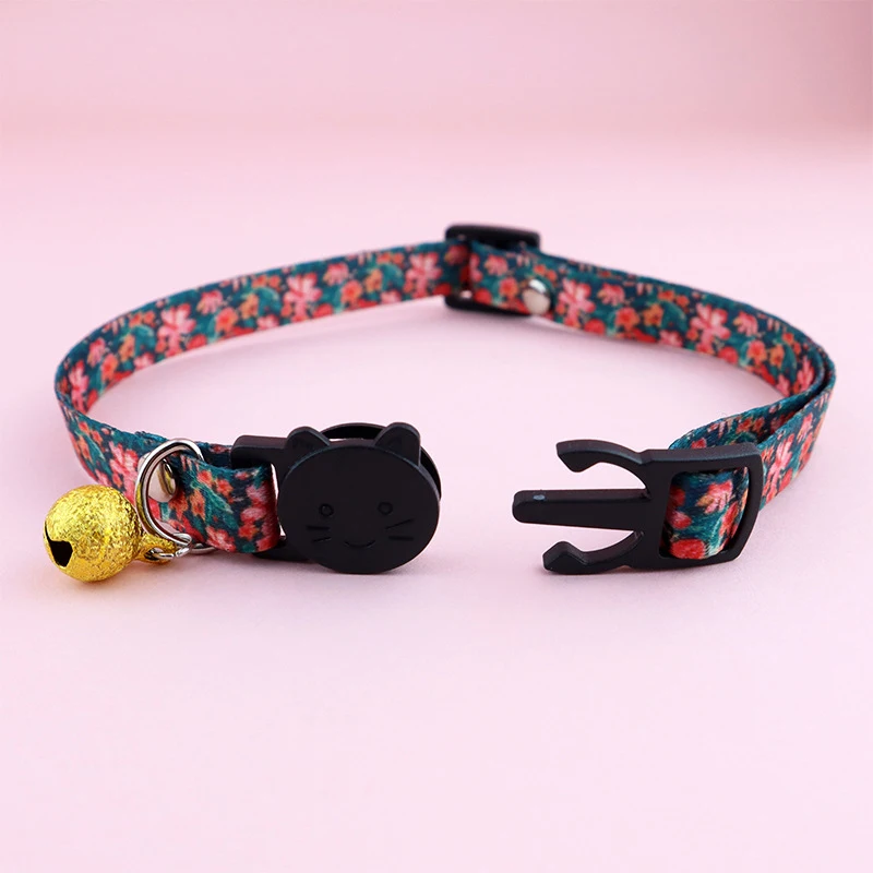 

Pet Collars New Cute Fruit Print Cat Light Collar With Bell Collars Polyester Cute Printed Fruit Print Multicolor Pet Supplies