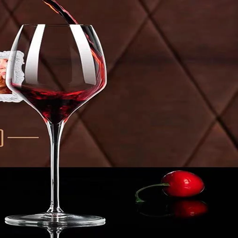 

Italy Imported Crystal Glass Wine Glass Household Wine Glass Goblet Gift Box with Lettering