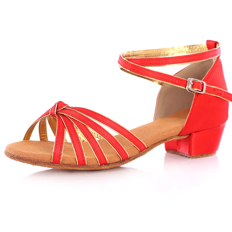 Женские туфли для бальных танцев танго и сальсы с узлом на низком каблуке 3 5