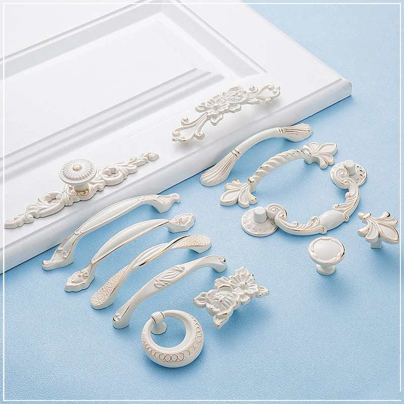 DXS цинка Aolly белого цвета и слоновой кости кабинет ручки кухонный шкаф дверные для