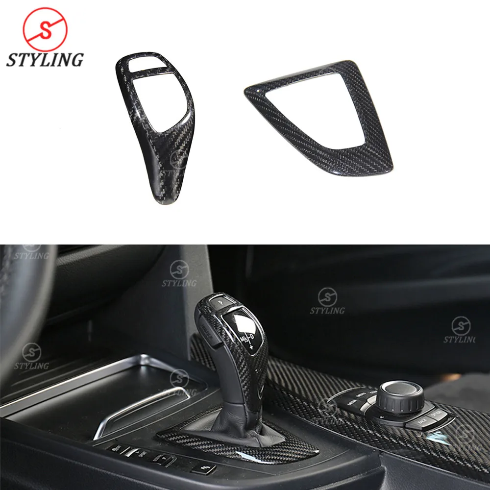 Чехол для рычага переключения передач BMW F36 F30 F33 F15 F25 F26 F01 F20 F32 F10 углеродная основа