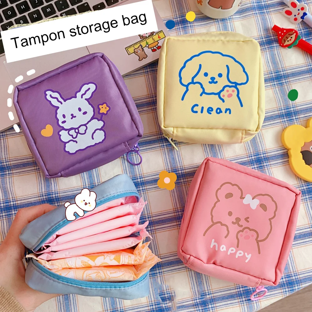 

Korea Kawaii Ins Large Capacity Storage Bag Cute Puppy Cosmetic Pocket Coin Purse Multifunctional Storage Bag