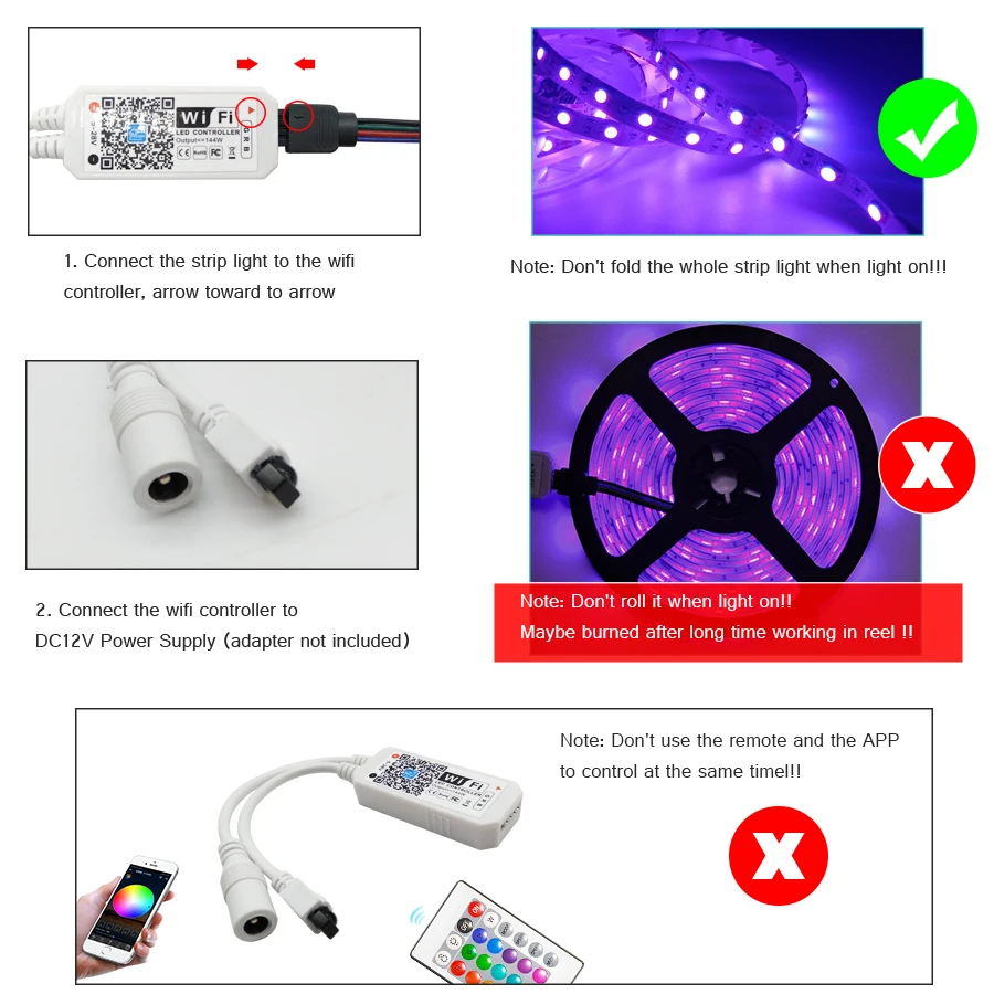 RGB Светодиодная лента 15 м светильник та 5050 SMD 2835 5 10 12 В постоянного тока