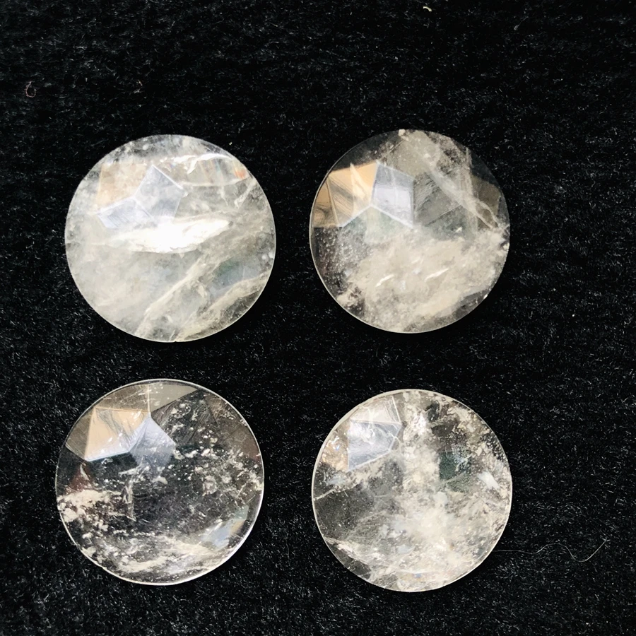 Акция! 1 шт. 100% натуральный прозрачный кварц Хрустальная бусина кабошон 29 мм