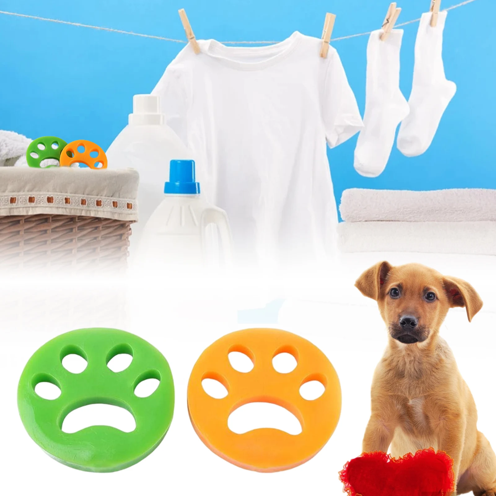 

2pcs Reusable Washing Machine Hair Remover Pet Fur Catcher Filtering Ball Reusable Cleaning Laundry Accessories