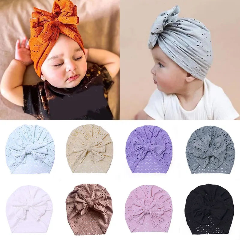 

Детские Вещи Аксессуары для маленьких девочек головной убор с бантом для младенцев с однотонным большим вязаная шляпа с бантом детские шля...