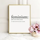 Печать на тему феминизма, Постер феминизма, подарки для женщин в марте, минималистичный словарь, настенная живопись на холсте, Женский Декор для комнаты