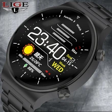 LIGE 2021 New Smart Watch Men Full Touch Sports Clock IP68 Waterproof Heart Rate Monitor Smartwatch for IOS Android phone +Box