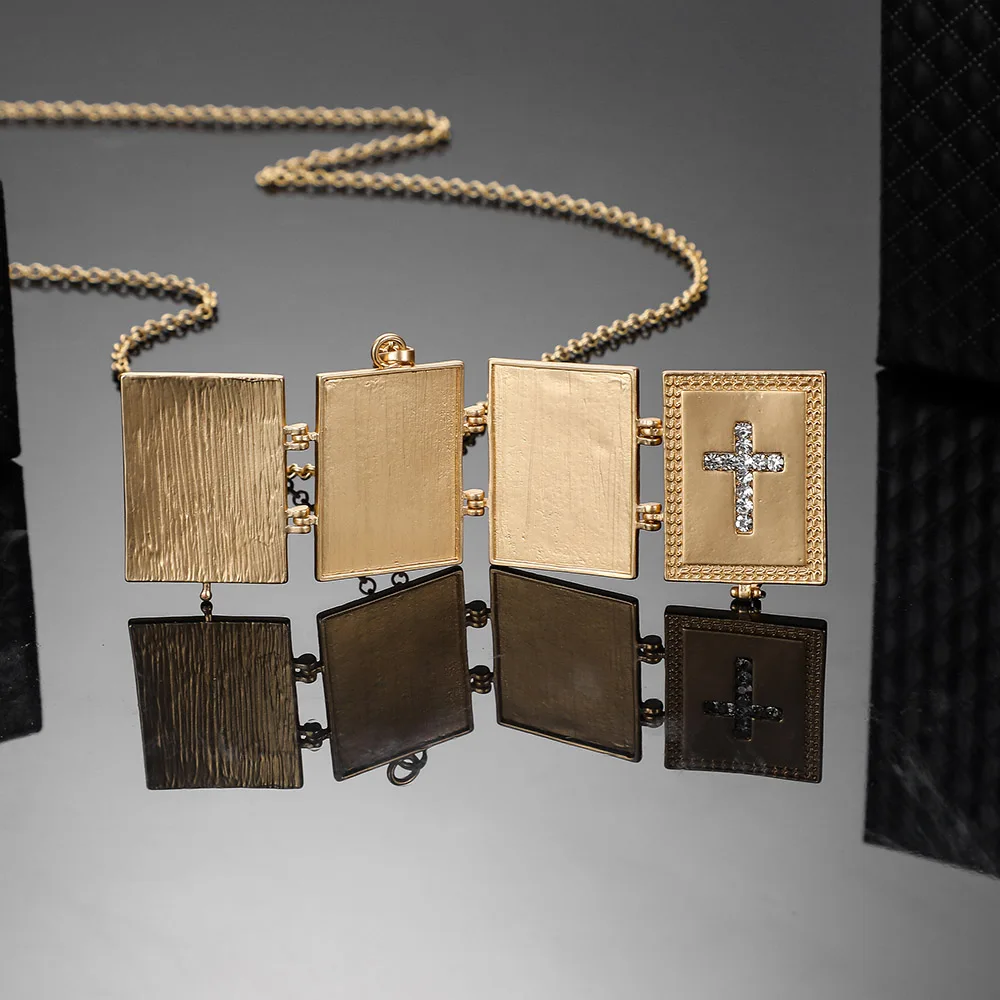 Женский кулон с 4 фотографиями многофункциональное ожерелье плавающими