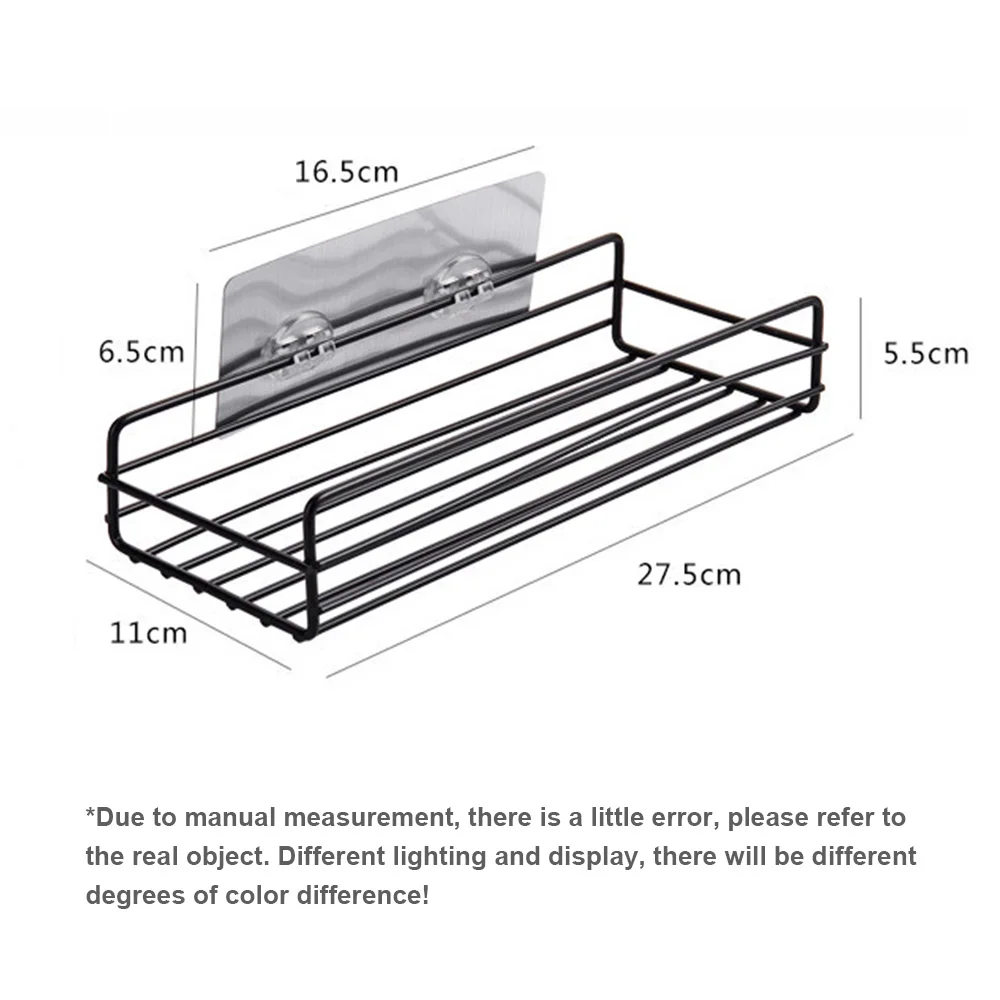 

Bathroom Shelf Metal Shelves Storage Rack Stainless Steel Punch-Free Firm Shower Kitchen Fitted Wall Storage Organizer Holder