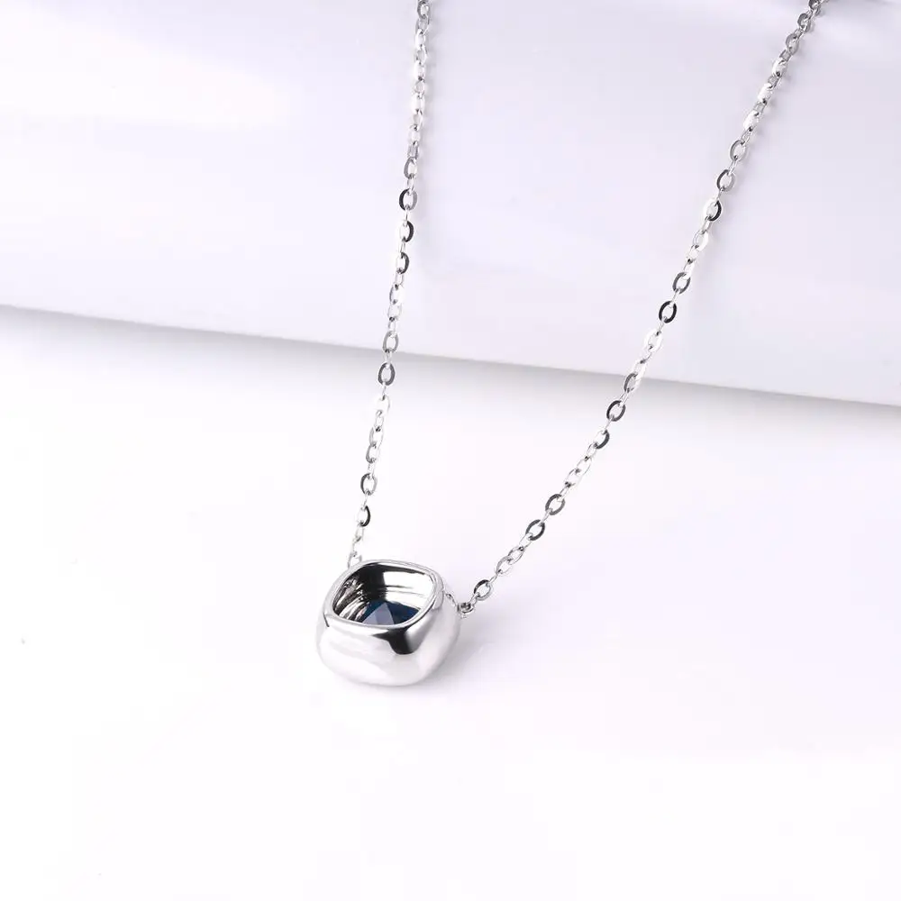 LP 7 мм натуральный синий топаз ожерелье для женщин белый драгоценный камень