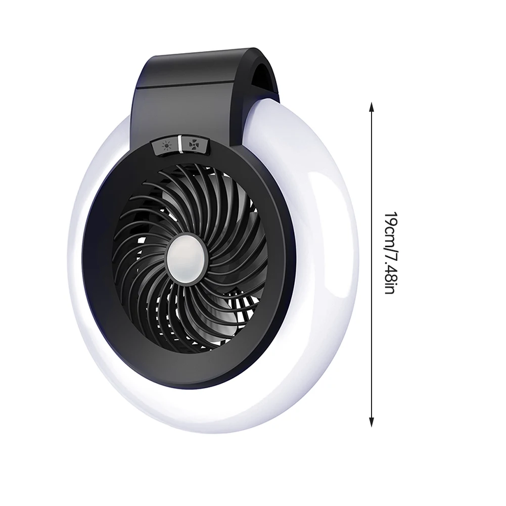 

USB Tent Light 5200mAh 2 In 1 Rechargeable Camping Fan Light Suitable For Camping Fishing Etc Night Lighting Emergency Light