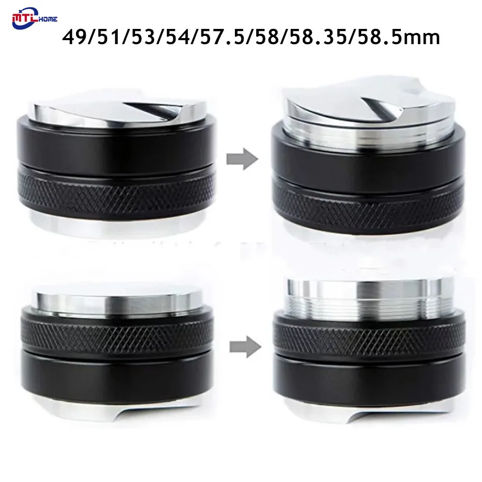 

51/53/54/58mm Double Head Coffee Distributor Espresso Tamper Adjustable Grinder Tamper Corner موزع قهوة Distributeur 디스트리뷰터