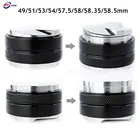 51535458 мм распределитель кофе с двойной головкой, Темпер для эспрессо Регулируемая дробилка, угловой Темпер