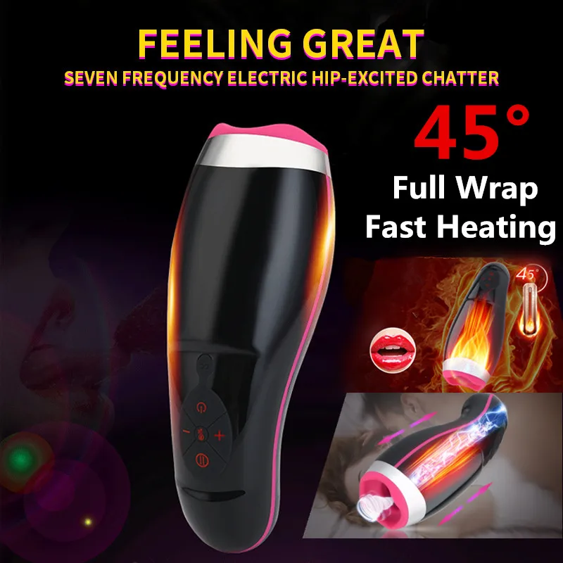 Автоматический мужской мастурбатор Leten с подогревом Мощный вибратор тренажер