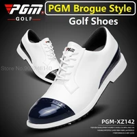 pgm golf shoes for men shoes super leather sport shoes waterproof breathable anti skid shoes brogue style sneakers 39 45